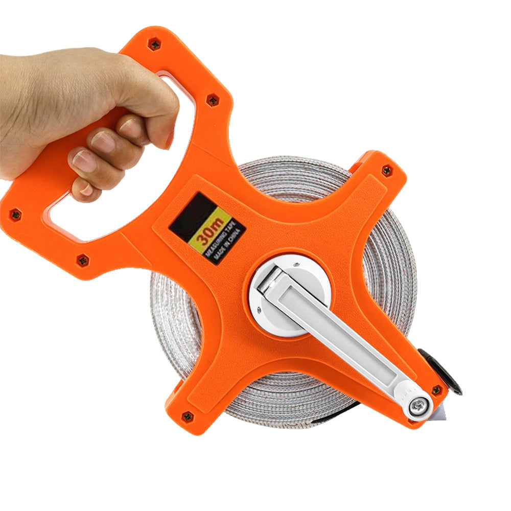 30M 50M 100M Fiberglass Open Reel Measuring Tape Metric Long Distance Measure