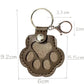 2PCS Pet Paw Shaped Key Chain Pet Fur Storage Key Chain Pet Memorial Gift Key Ring