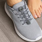 2 Pairs Elastic No Tie Shoelaces with Spring Lock for Adults and Seniors Easy On and Off