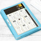 Universal 10 10.1 Inch Android Tablet Case Rotatable Multiple Viewing Stand Case-Blue