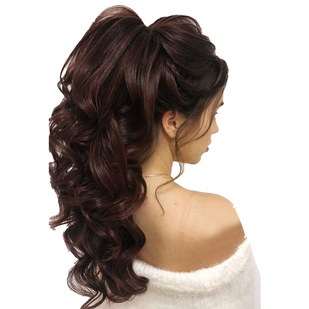 Natural Thick Clip-In Style Long Curly Ponytail Hair Extensions