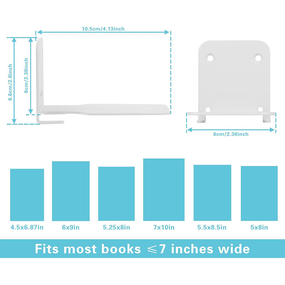 4Pcs Invisible Wall Mounted Bookshelf