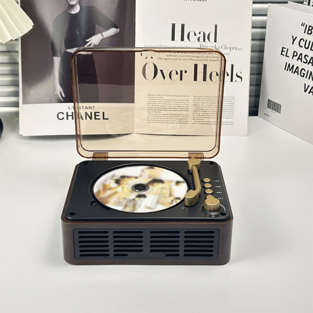 Retro CD Player Multifunctional Music Player with Bluetooth FM Radio for Home Use