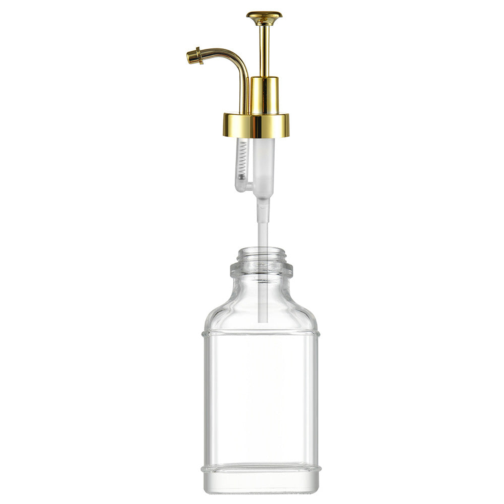 2 Pack 500ml Square Glass Syrup Soap Dispenser Bottles with Funnel
