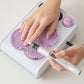 2 in 1 Cordless Electric Nail File Drill with Light Lamp 18 Bits 3 Speeds Mode for Women Men