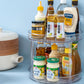 2 Tier Lazy Susan Turntable Spice Rack Organizer
