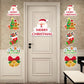 Christmas Porch Sign with Couplets Xmas Door Banner Wall Hanging Party Decoration