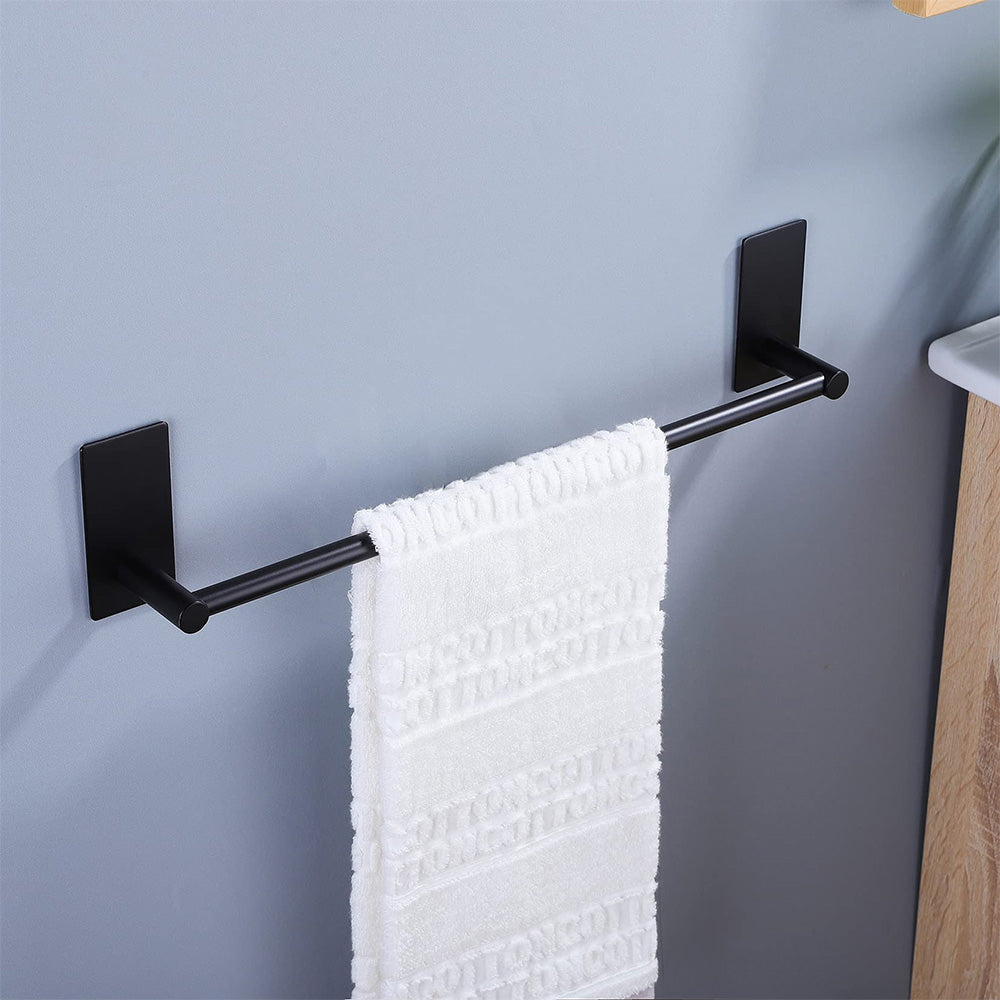Stainless Steel Self-Adhesive Towel Rack for Bathroom No Drilling Required