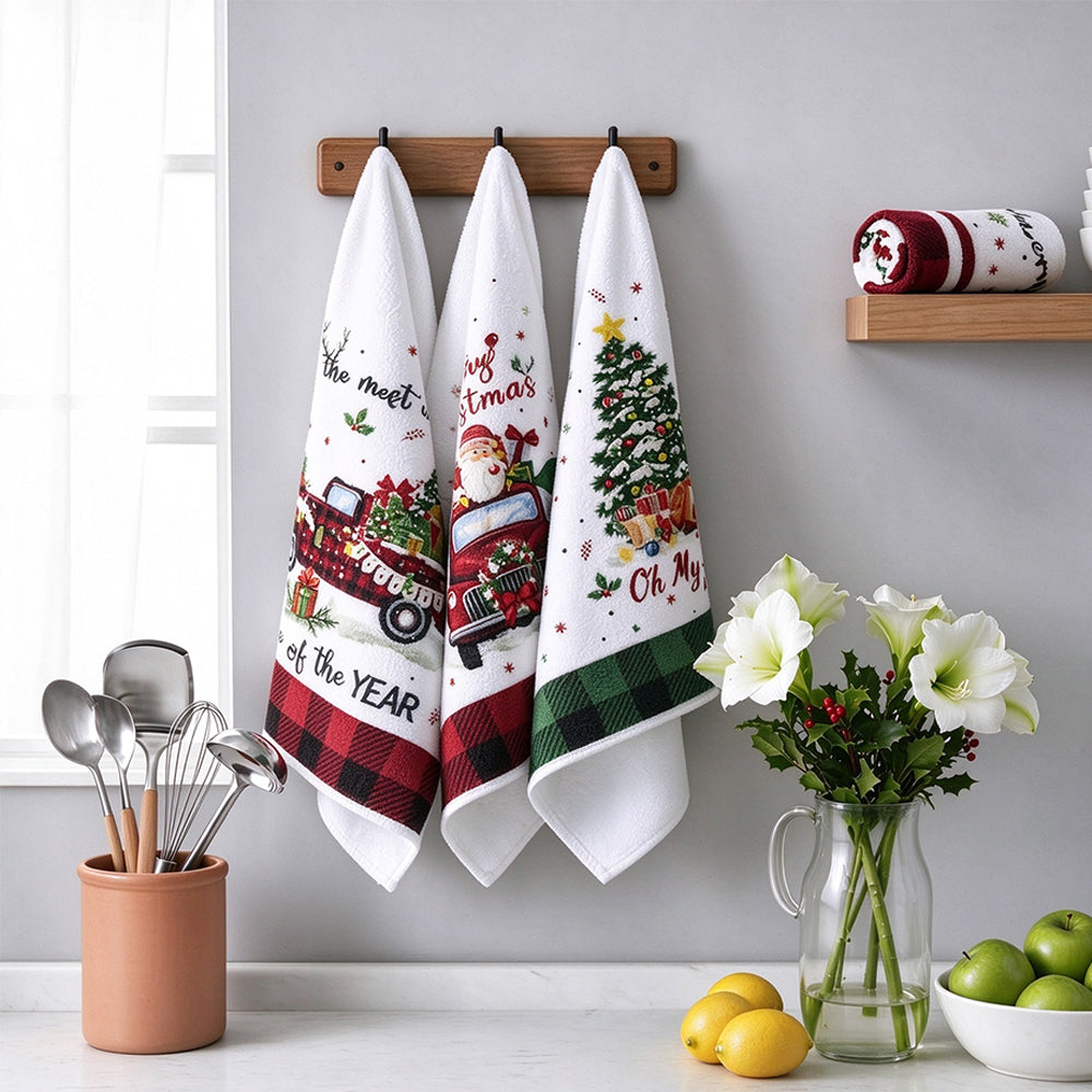 Microfibre Kitchen Tea Towels Dish Glass Cloths Towel