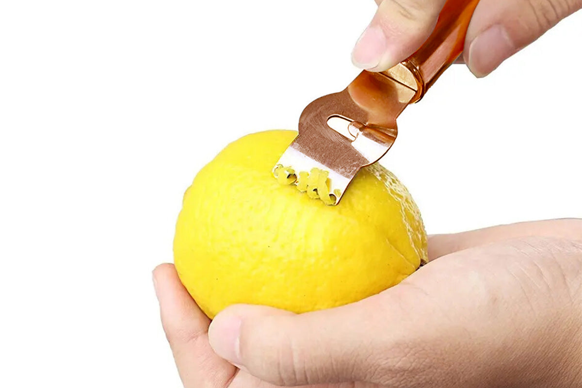 Stainless Steel Lemon Zester Grater Citrus Peeler With Channel Knife