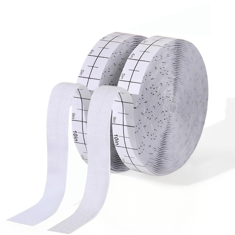 30Ft x 1 Inch Hook and Loop Strips with Adhesive 2 Rolls Heavy Duty Hook Loop Tape