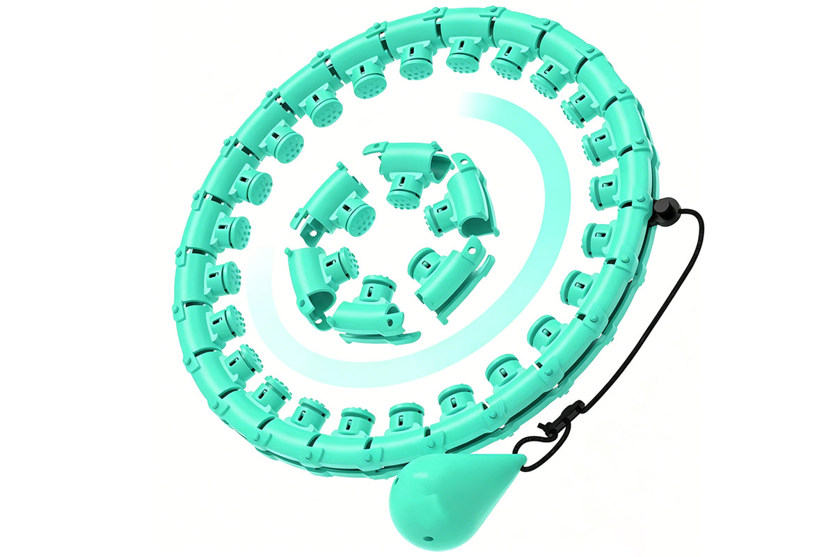 32 Section Detachable Weighted Hula Hoop Adjustable 26 to 58 Inches
