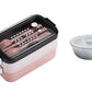 Bento Box Stackable 3-Compartment Lunch Containers With Dinnerware And Seal Cover
