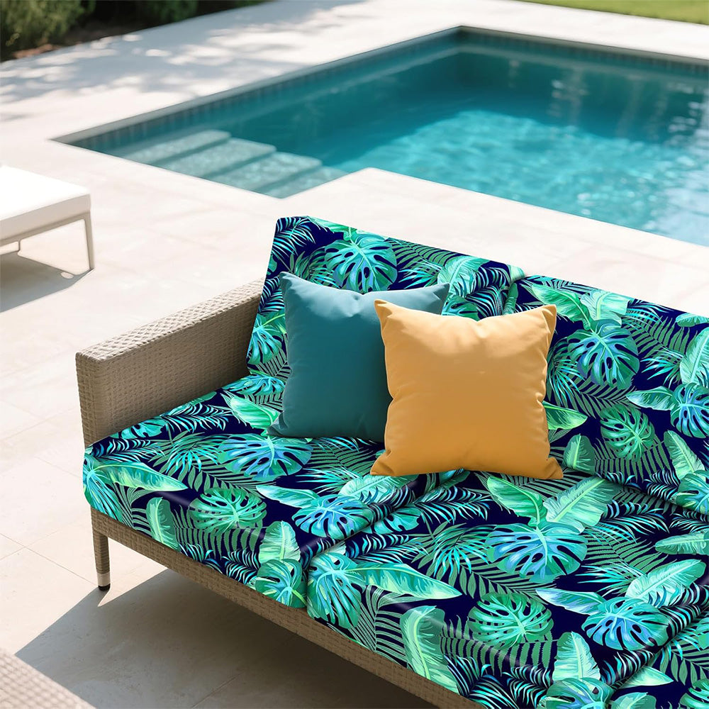 4Pcs Patio Cushion Covers Stretchable Outdoor Seat Cushion Covers for Furniture