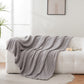Soft Fluffy Fleece Throw Blanket for Sofa Couch Bed Living Room All Season Cozy-Grey