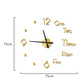 3D Wall Clock DIY Acrylic Frameless Modern Wall Clock