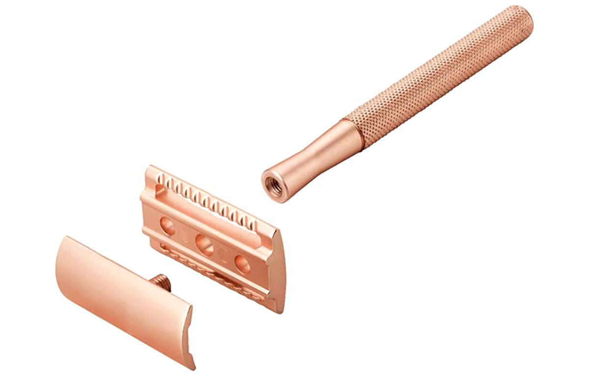 Matte Double Edge Manual Razor With 10 Blades For Men