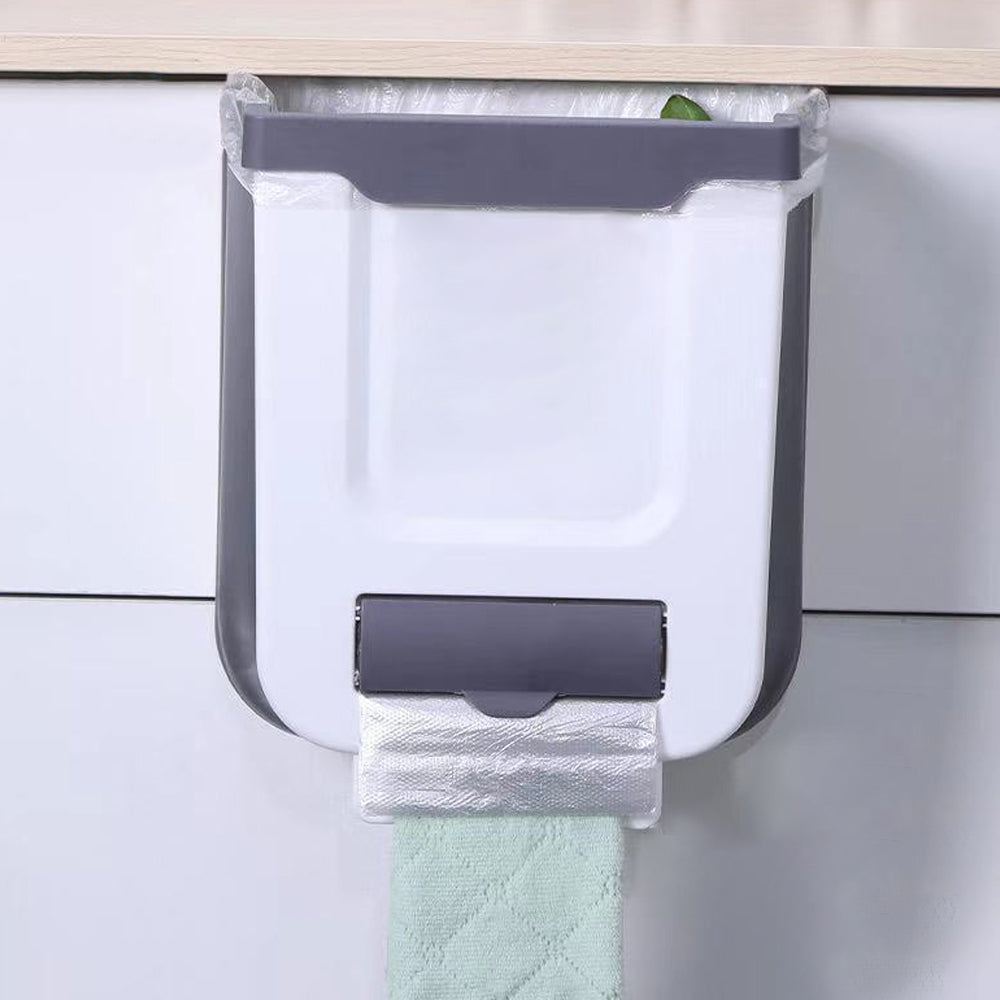 Hanging Kitchen Trash Can Foldable Waste Bin for Kitchen