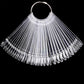 100 PCS Clear Nail Swatch Sticks with Ring Nail Art Swatch Set for Polish Display