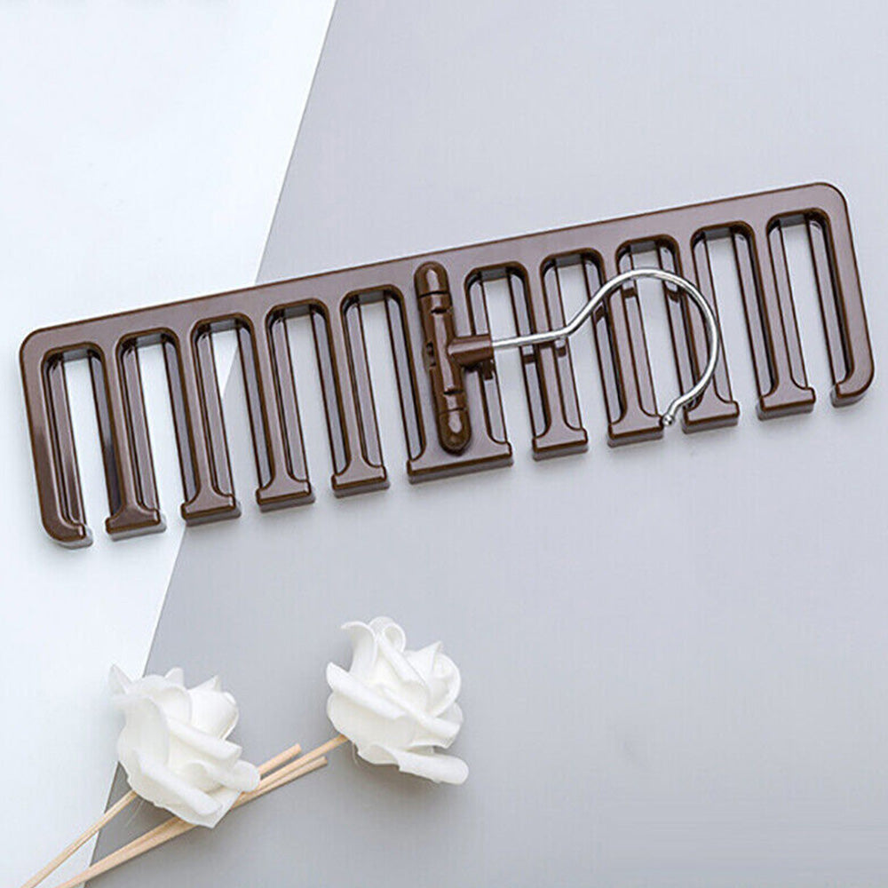 2Pcs Belt and Tie Hanger for Closet Organizer with 20 Hooks