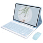 Keyboard Case and Mouse for Samsung Tab S11 S10 S9 S8 S7 11 Inch Models-Blue