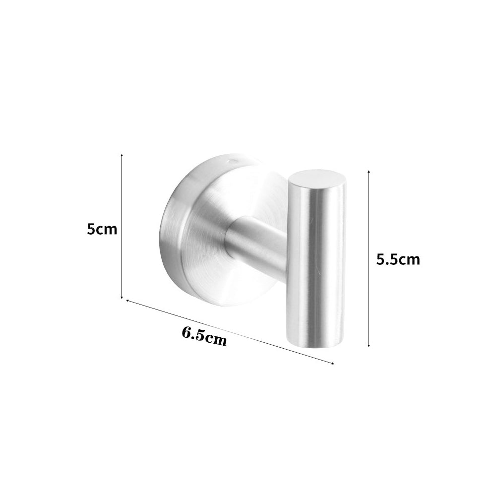 4Pcs Stainless Steel Wall Mounted Bathroom Towel Robe Hook