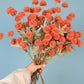 5 Pack Stem Cloth Dandelion Ball Artificial Flowers with Bendable Stems