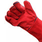 Double Layer Leather Welding Gloves Heat Resistant Fireproof Safety Gloves