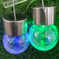 6 Pack Decorative Hanging Solar Garden Lights Cracked Glass Ball Lanterns for Yard Patio Fence Tree Umbrella