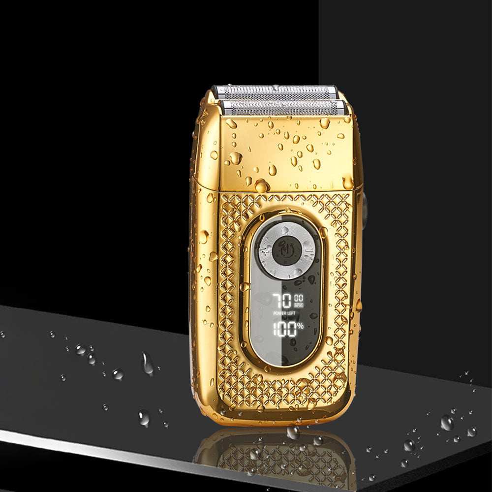 Rechargeable Electric Razor Double Floating Blade With LED Display