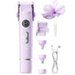 4-in-1 Women's Dual Heads Electric Shaver Cordless Body Hair Trimmer with 4 Heads Hair Removal Kit