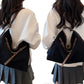 2-In-1 Vintage Suede Hobo Bag Backpack Shoulder Bag