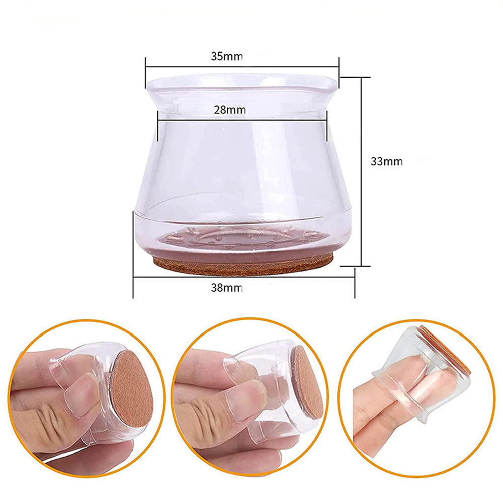 16Pcs Silicon Chair Leg Floor Protectors Stool Leg Covers