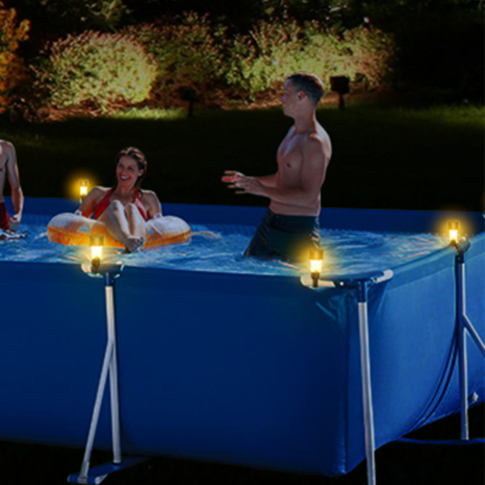 12 Pack Solar Water-Resistant Outdoor Swimming Pool Fence Light