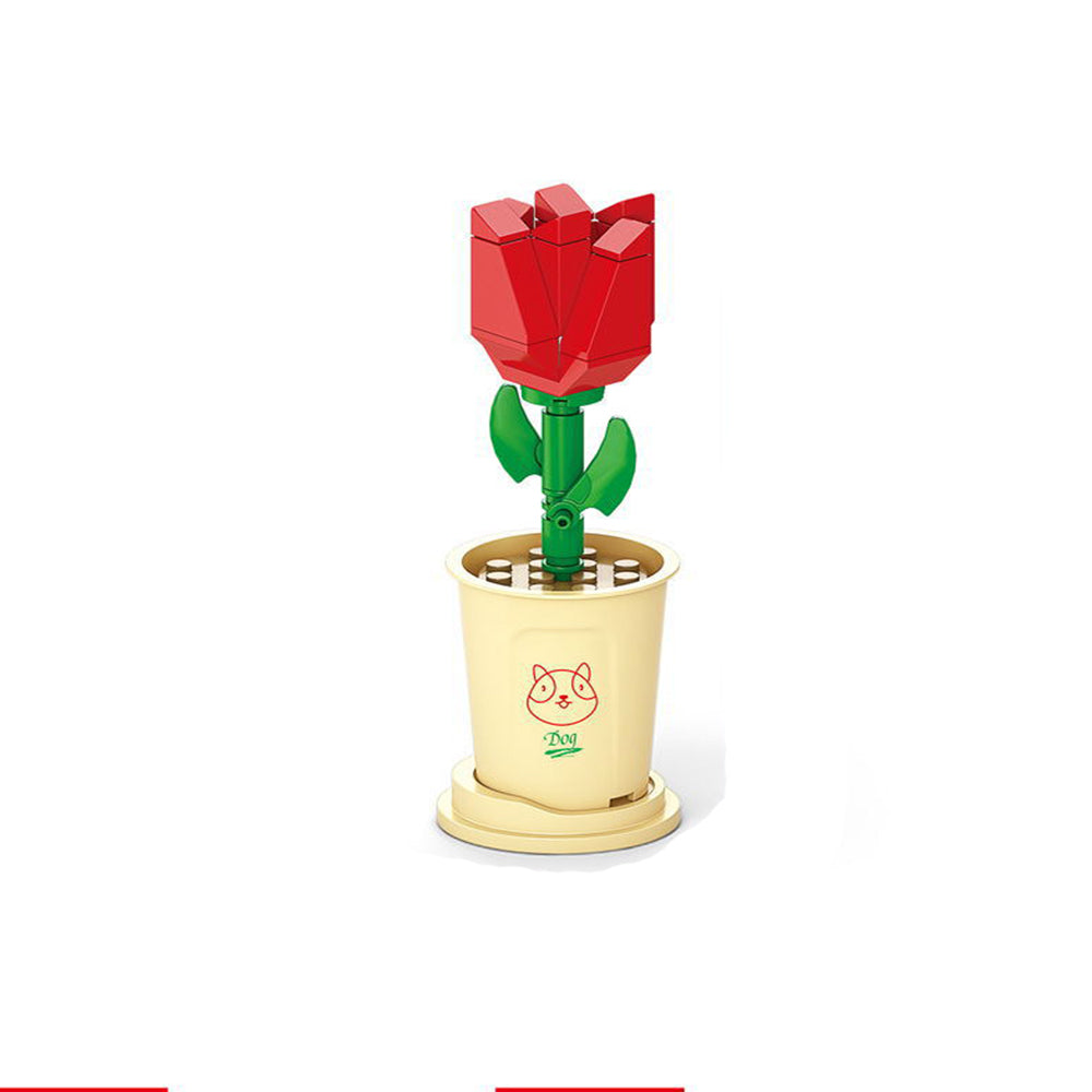12Pcs Artificial Plants Decor Building Kits Toy for Kids and Adults