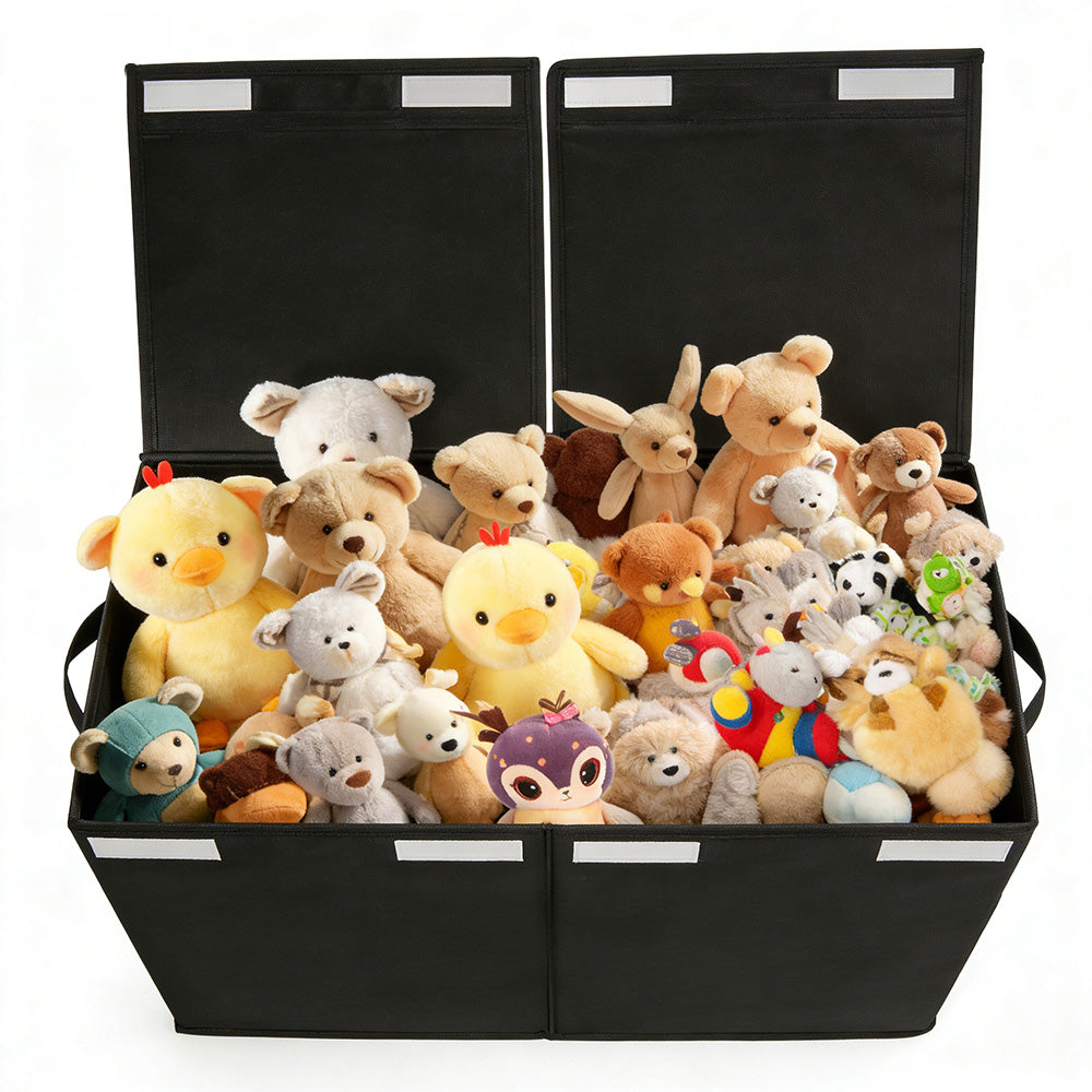Foldable Toy Storage Organizer Box with Lid and Dividers