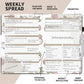2024 Weekly Monthly A5 Planner with Tabs and Inner Pocket