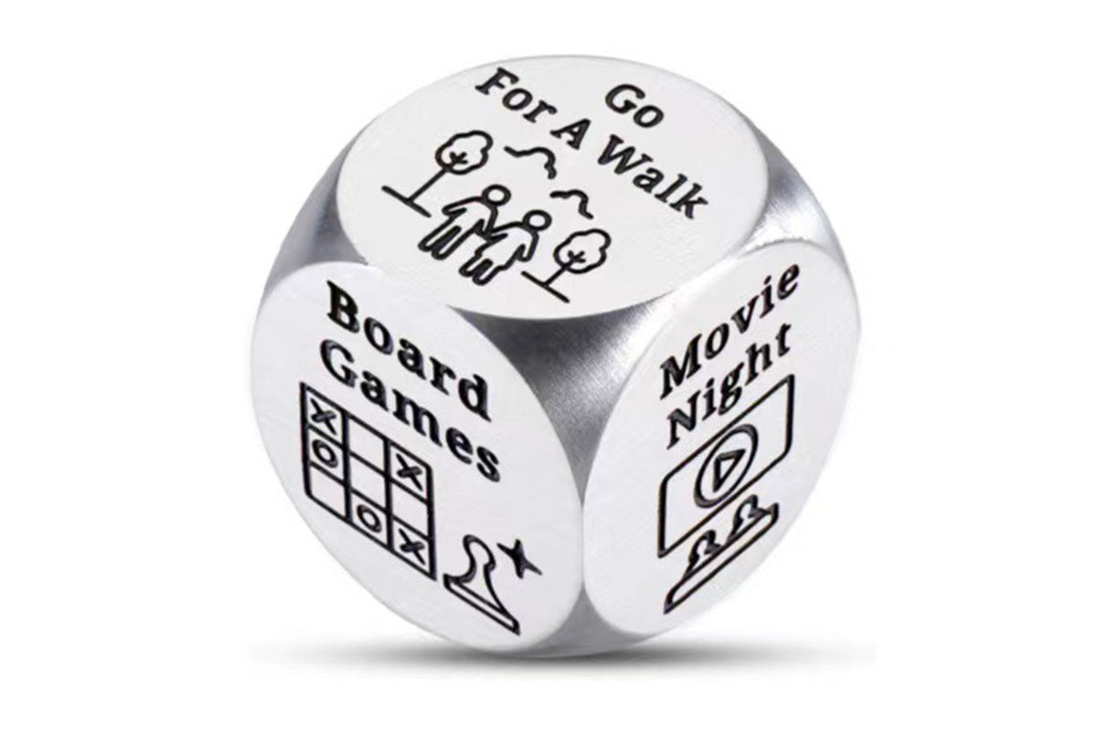 Stainless Steel Decision Dice Food Game Date Ideas Family Gift