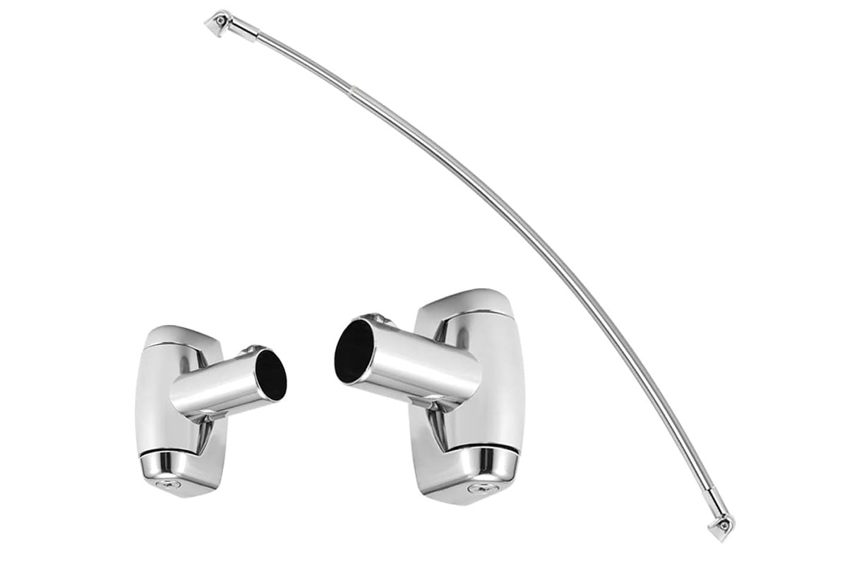 Curved Shower Curtain Rod Stainless Steel Shower Rods for Bathroom Bathtub