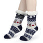 Christmas Non-Slip Floor Socks for Women - Cozy Fleece House Socks with Anti-Slip Sole