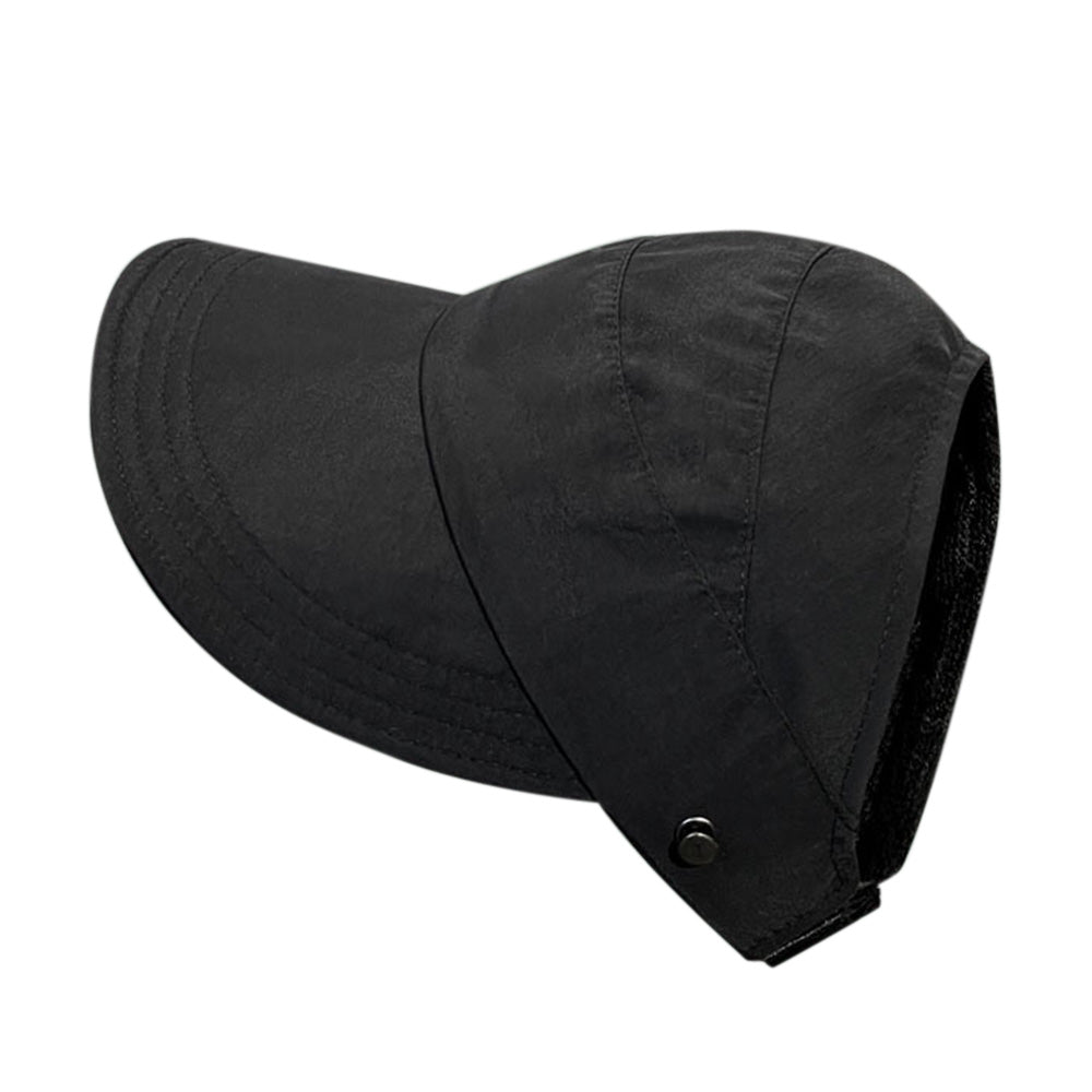 2 PCS Wide Brim Quick Dry Foldable Sun Hat with Ponytail Opening and Hook