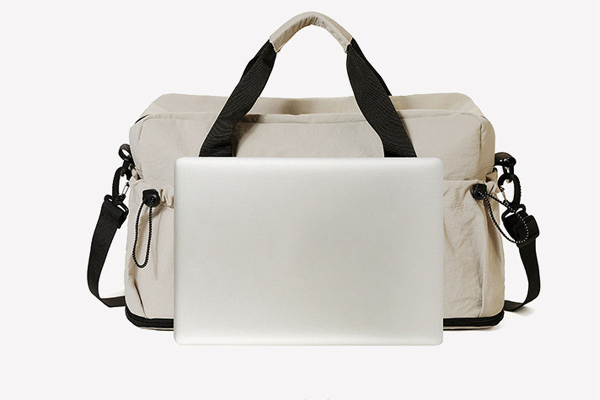 Expandable Travel Duffel Bag Gym Bag with Wet Dry Compartment