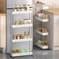 Slim Rolling Storage Cart Bathroom Shelves Organizer for Kitchen Laundry