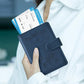 Passport Holder RFID Blocking Leather Cover Wallet With Closure For Travel Essentials