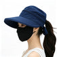 2 in 1 Detachable Zipper Wide Brim Sun Hat for Women