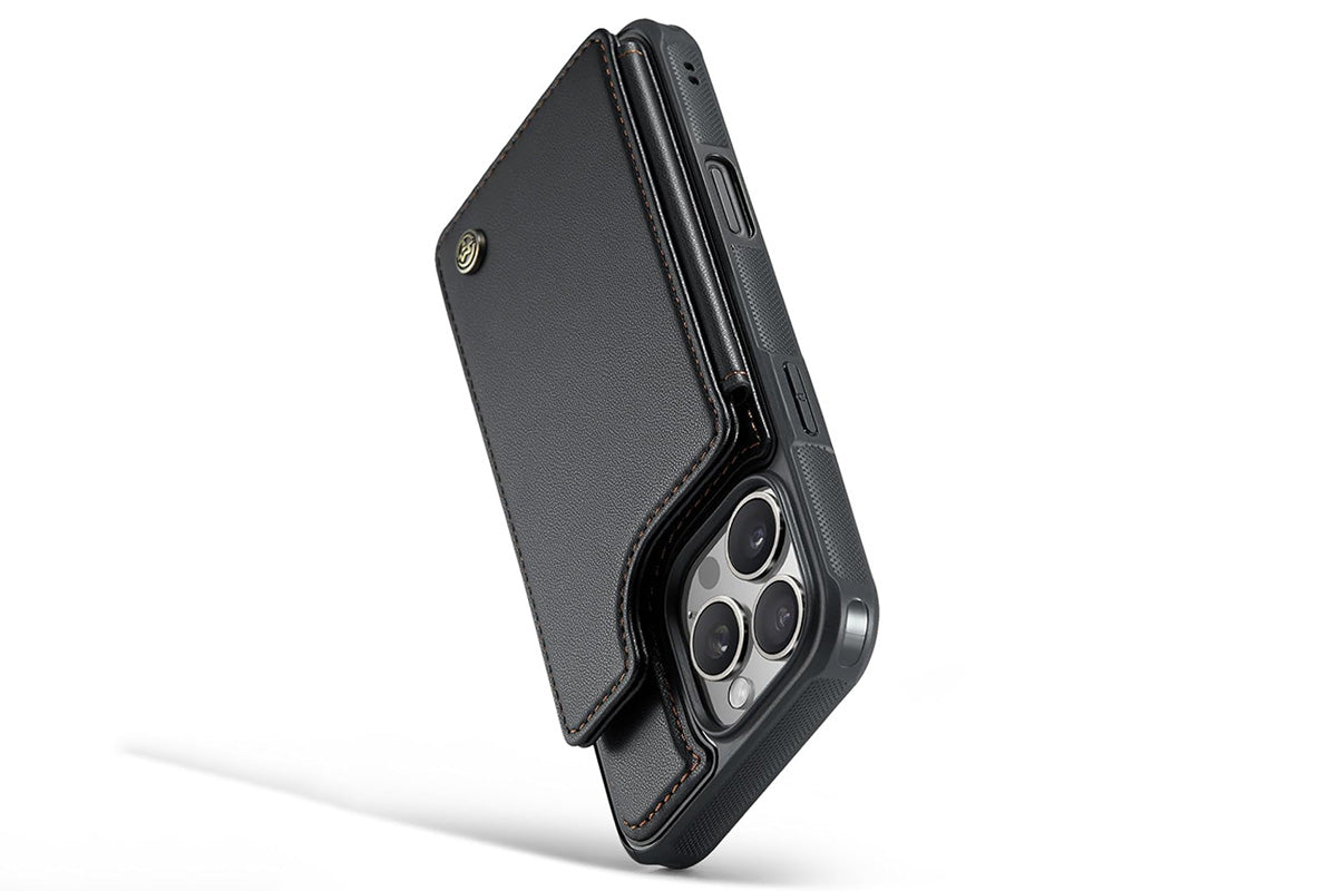 Wallet Case for iPhone 16 Pro Max iPhone16Pro Max 16Pro with Card Holder and RFID Blocking-Black