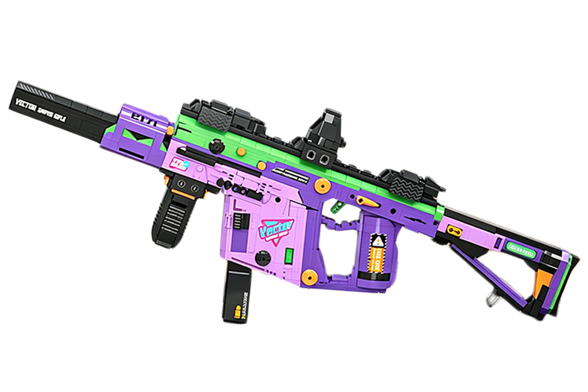 Cool Static Building Block Toy Gun No Shooting Building Blocks Gun Non-Firing Simulation Military Model DIY Assembly Toy