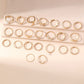23Pcs Geometric Knuckle Ring Set Gold Silver Stackable Rings for Women