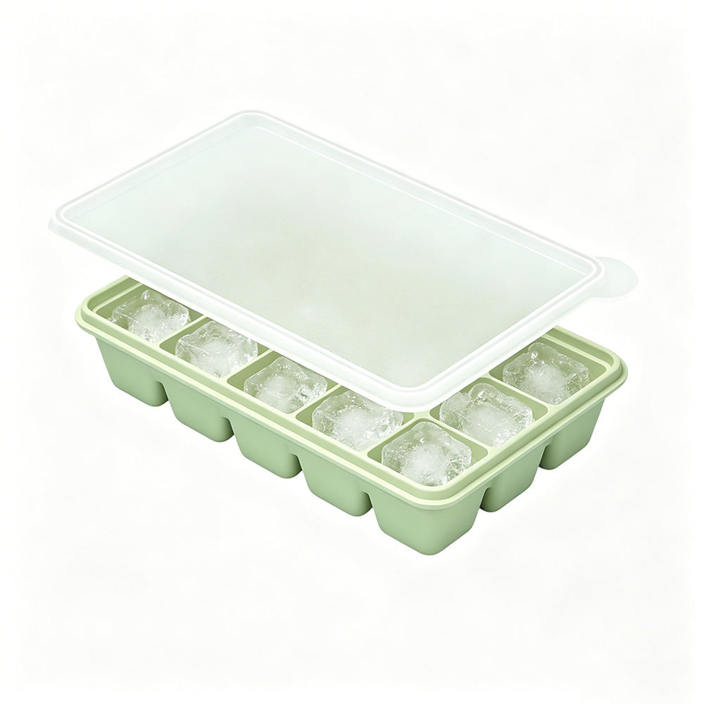 3 Pack Silicone Ice Cube Trays with Lids Large Ice Mold for Freezer