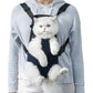 Breathable Mesh Pet Carrier Backpack for Front and Back Carrying Dogs Cats-Navy